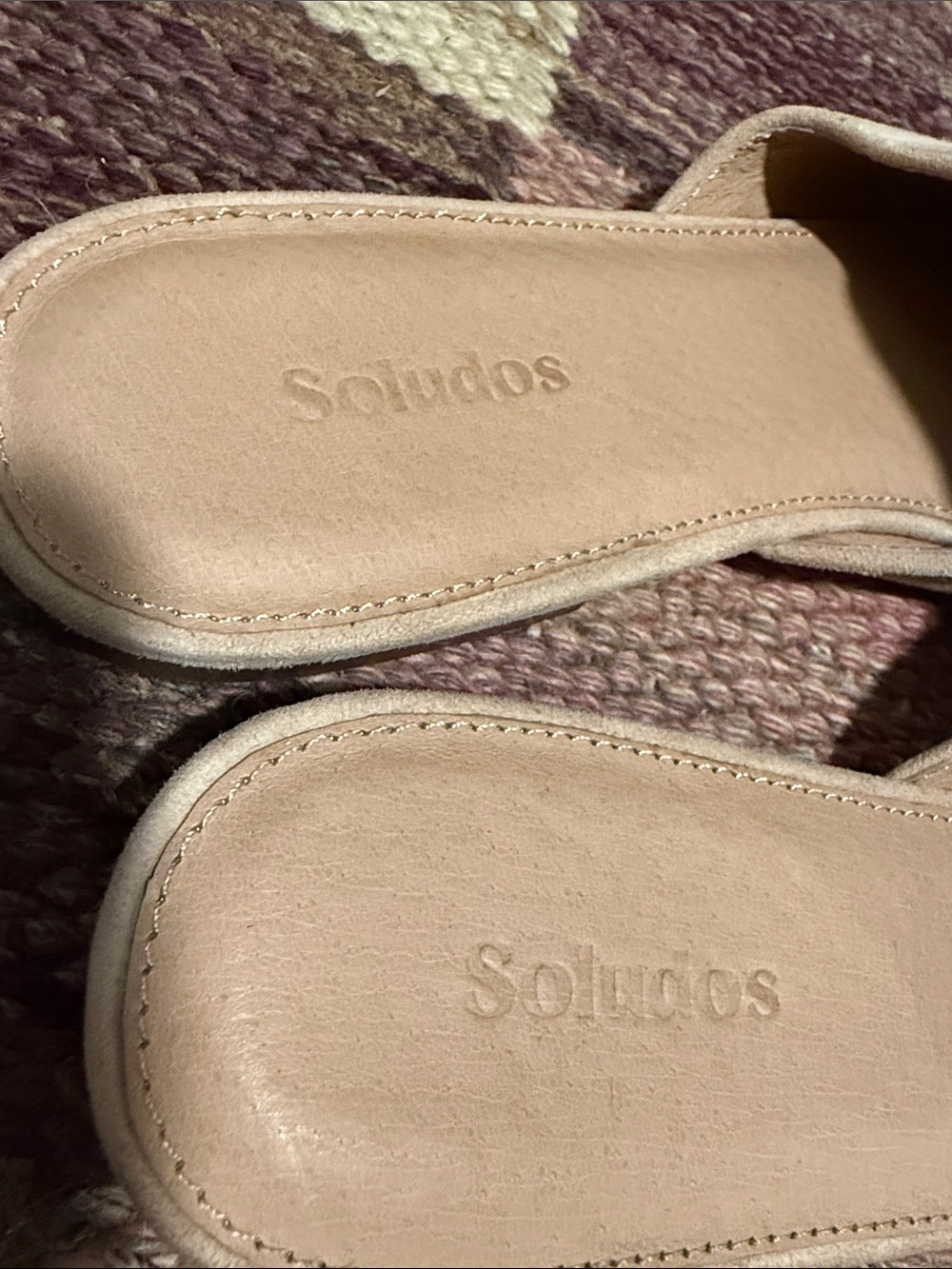 Soludos Pointed-Toe Suede Slide Mules in Beige - Picture 2 of 5